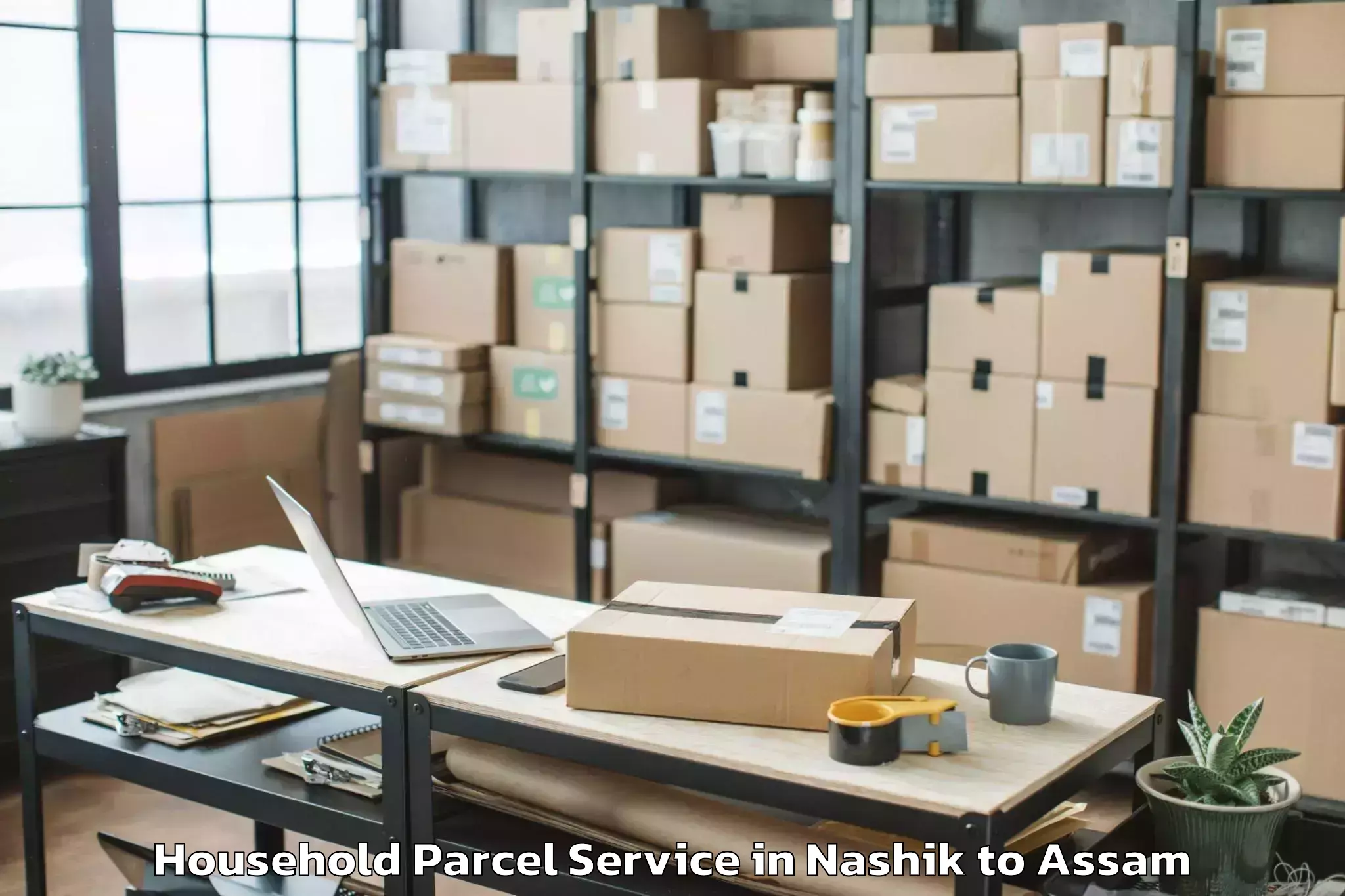 Top Nashik to Silapathar Household Parcel Available